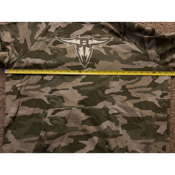 Under Armour San Antonio Brahmas LS Hooded Sweatshirt UFL USA Flag Camo 2XL JBHS - Picture 7 of 9